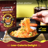 Urban Platter Korean BBQ Chilli Shirataki Noodles, 282g (Keto-friendly, Low-Carb, Fat-free, Instant Noodles | Spicy BBQ Chilli Flavour | Konjac Miracle Noodles)