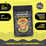 Urban Platter Korean Buldak Shirataki Noodles, 282g (Keto-friendly, Low-Carb, Fat-free, Instant Noodles | Fiery Buldak Explosion | Konjac Miracle Noodles)