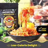 Urban Platter Korean Buldak Shirataki Noodles, 282g (Keto-friendly, Low-Carb, Fat-free, Instant Noodles | Fiery Buldak Explosion | Konjac Miracle Noodles)