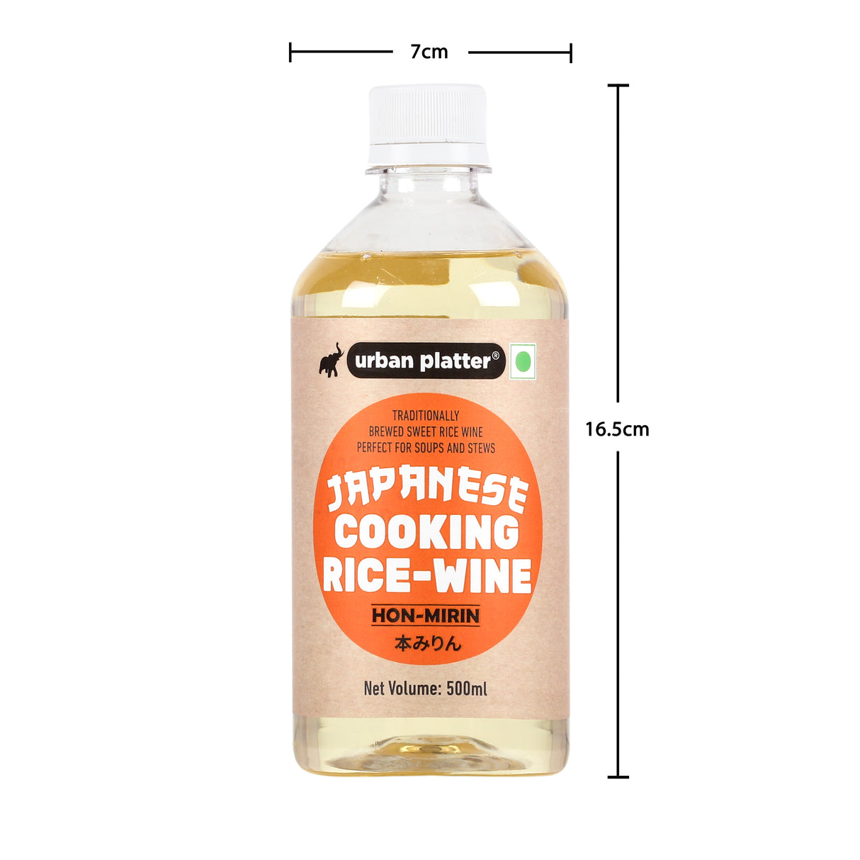 Japanese Style Cooking Rice Vinegar, 500ml (Traditionally Brewed, Sweet Rice Hon Mirin, Perfect for Soups)