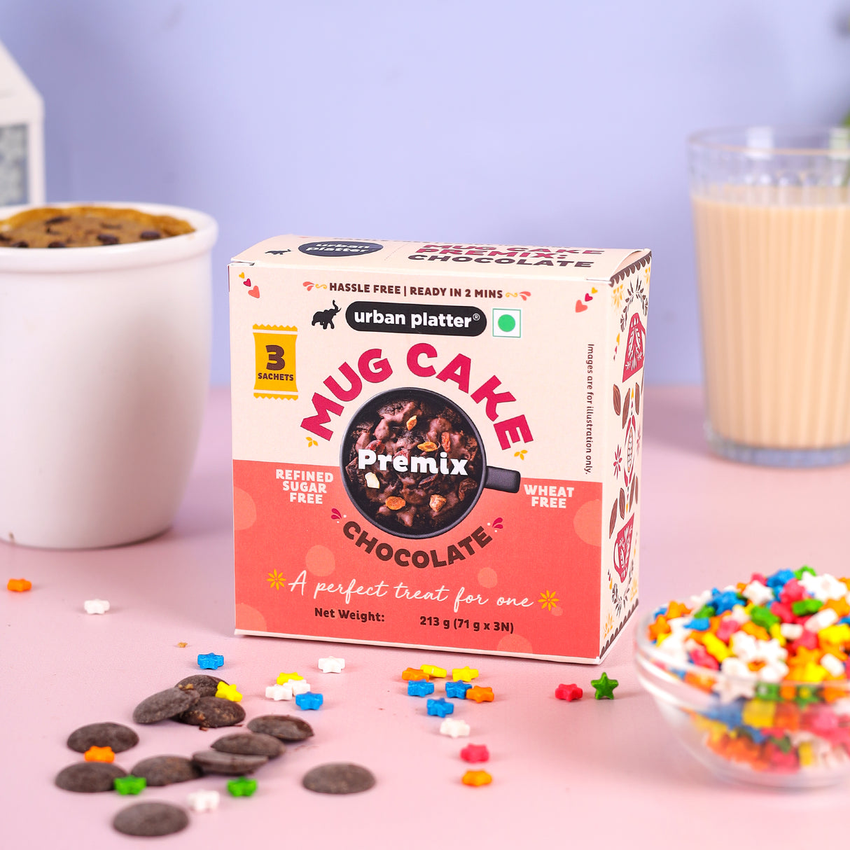 Urban Platter Mug cake Premix - Chocolate, 213g [Gluten Free, Sweetned with Jaggery, Ready in 2 minutes]