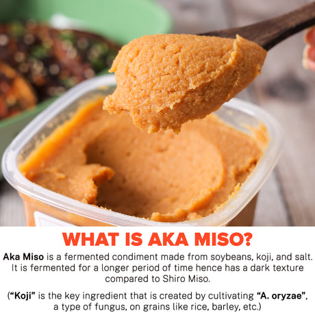 Aka Miso Paste, 1kg (Dark Miso | Fermented Soybean Paste | Preservative-Free | Deep Umami Flavour)