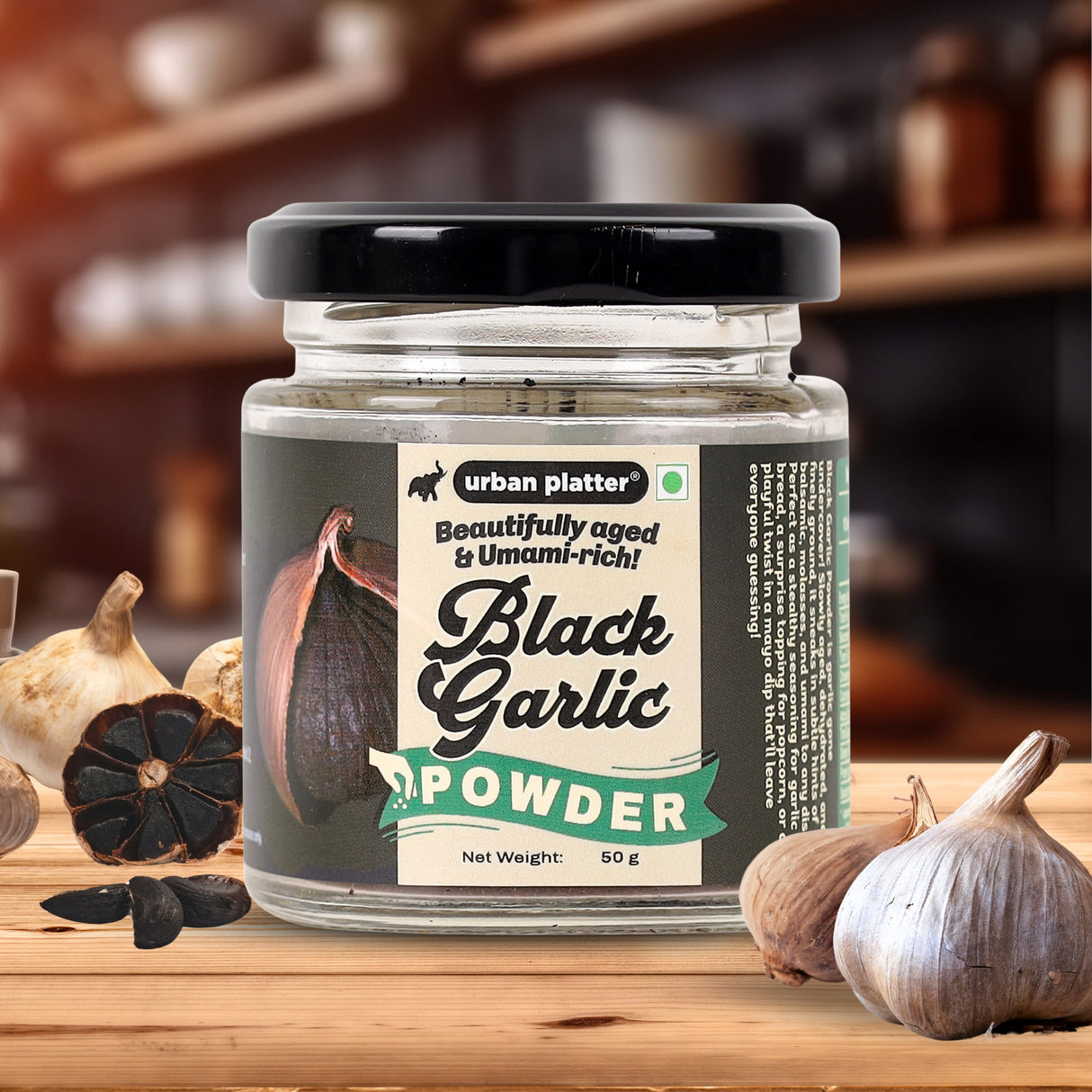 Urban Platter Fermented Black Garlic Powder, 50g