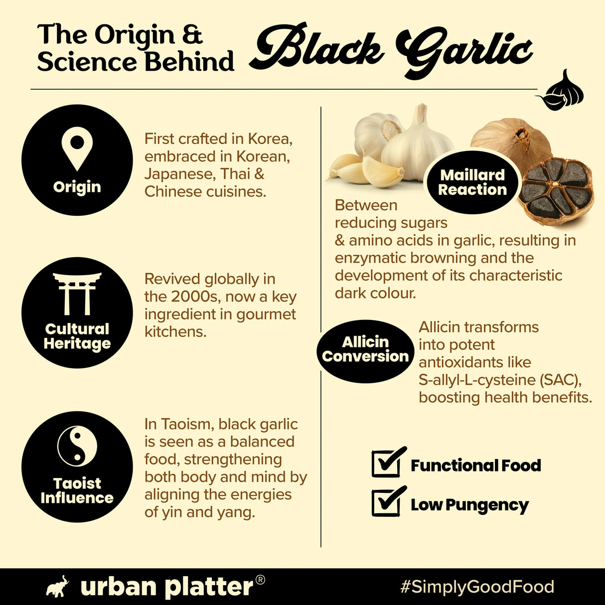 Urban Platter Fermented Black Garlic Powder, 50g