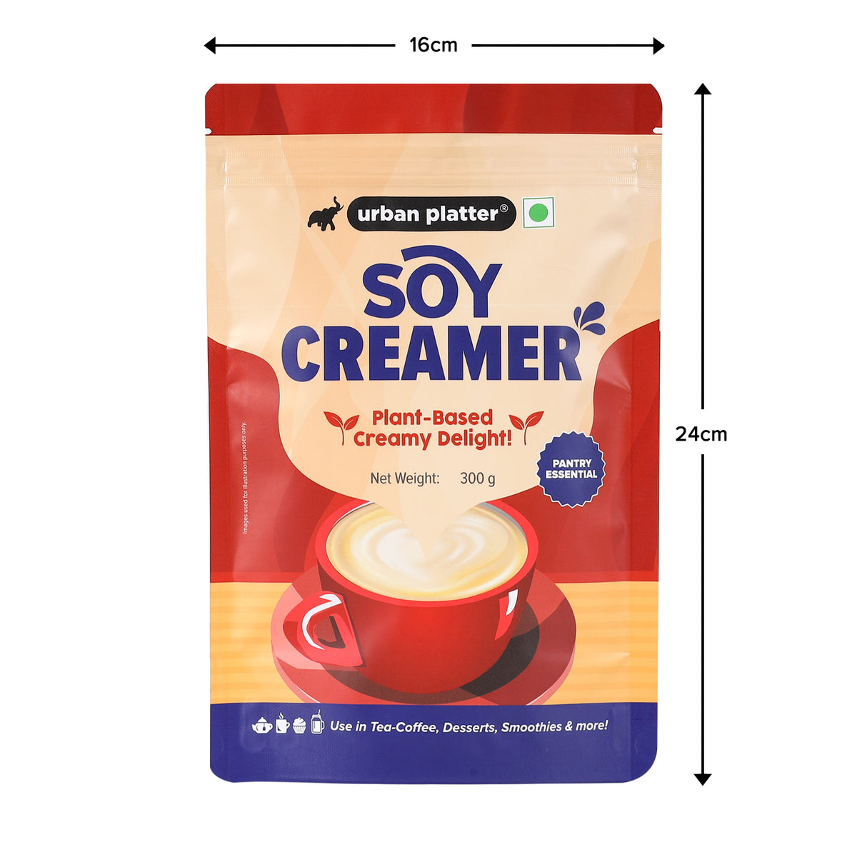 Urban Platter Soy Creamer, 300g (Plant Based Creamer | Soy Powder | Beverages | Desserts)