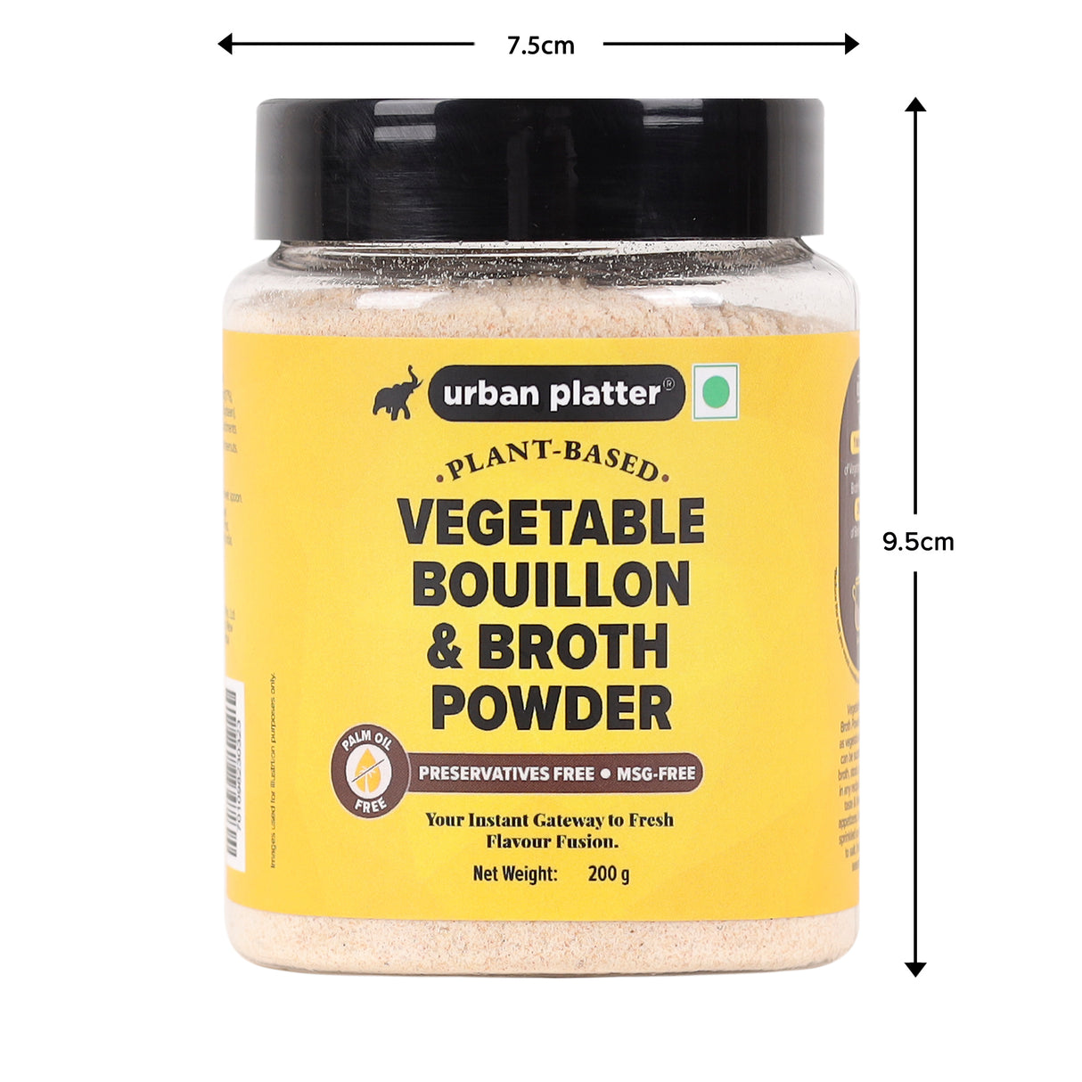 Urban Platter Vegetable Bouillon & Broth Powder (Plant-Based | Instant Vegetable Stock | MSG-free | Umami-Rich)