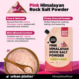 Pink Himalayan Rock Salt Powder, 1kg (Unrefined | Additive Free | 100% Pink Rock Salt | Sendha Salt | Resealable Pouch)