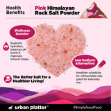 Pink Himalayan Rock Salt Powder, 1kg (Unrefined | Additive Free | 100% Pink Rock Salt | Sendha Salt | Resealable Pouch)