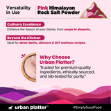 Pink Himalayan Rock Salt Powder, 1kg (Unrefined | Additive Free | 100% Pink Rock Salt | Sendha Salt | Resealable Pouch)