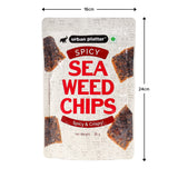 Urban Platter Spicy Seaweed Nori Chips Crispy Snack, 35g [Product of Korea]