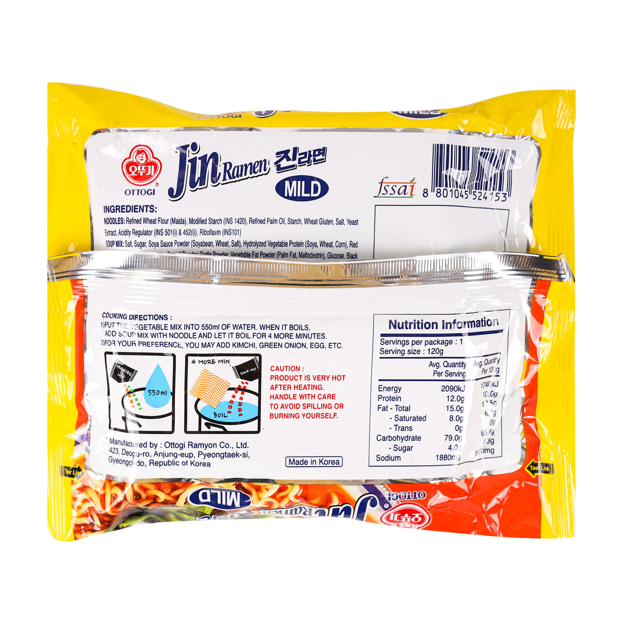 Ottogi Jin Ramen Mild, 120g