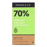 Mason & Co. Organic 70% Rosemary and Sea Salt Dark Chocolate Bar, 60g