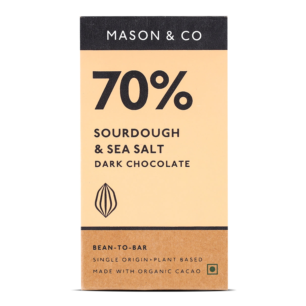 Mason & Co. 70% Sourdough and Sea Salt Dark Chocolate, 60g