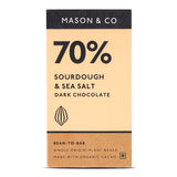 Mason & Co. 70% Sourdough and Sea Salt Dark Chocolate, 60g