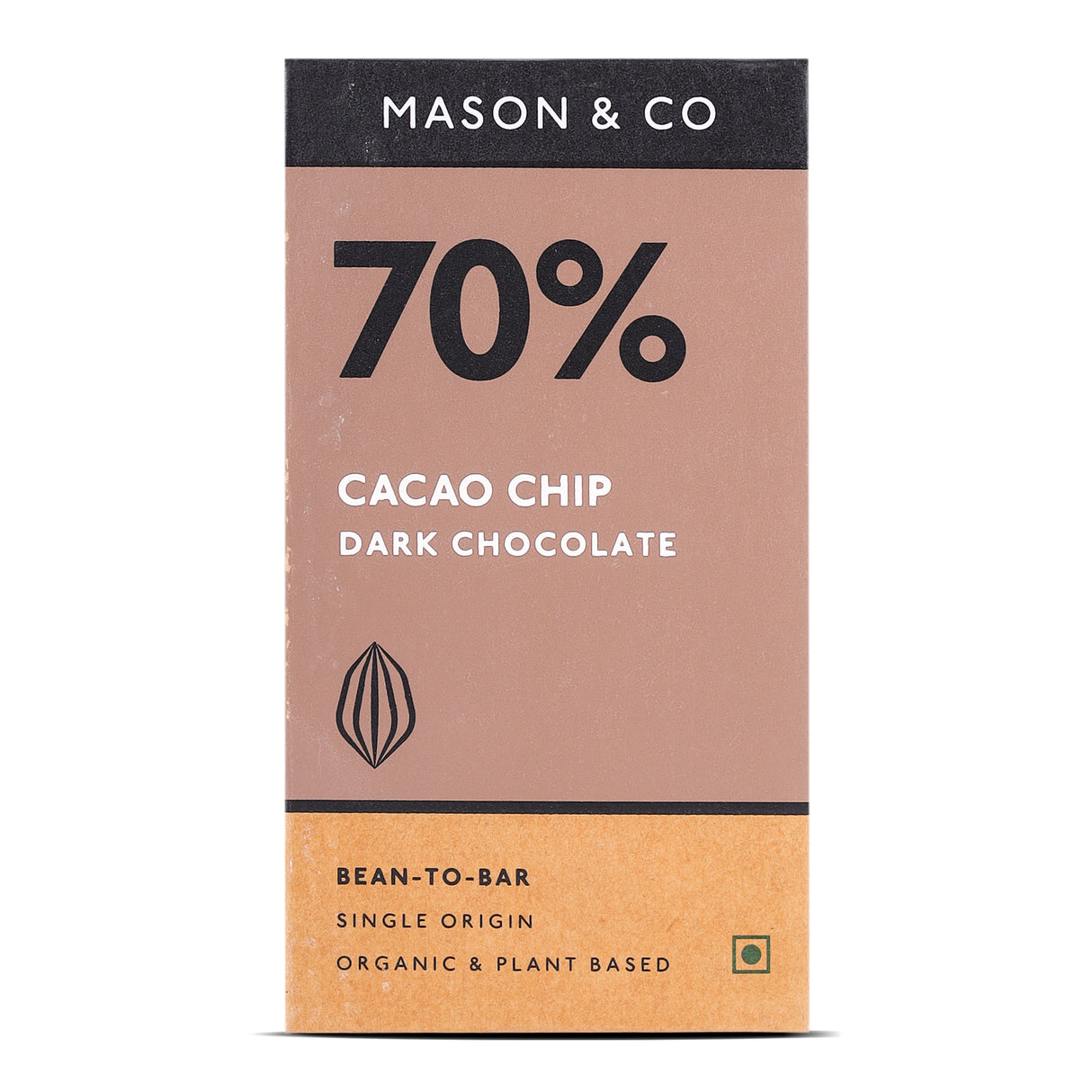 Mason & Co. 70% Cacao Chip Dark Chocolate, 60g
