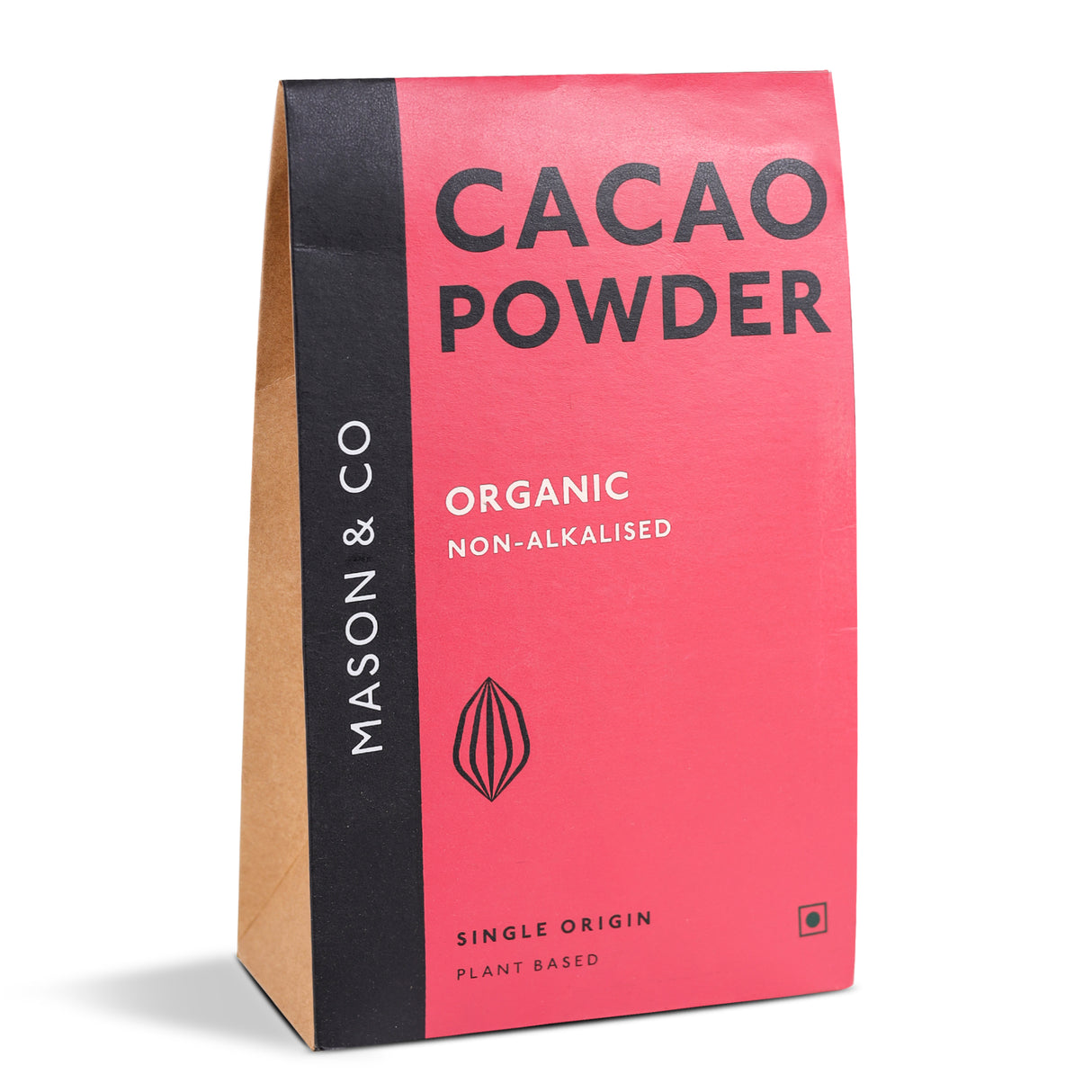 Mason & Co. Non-Alkalised Organic Vegan Artisanal Indian Cacao Powder, 300g