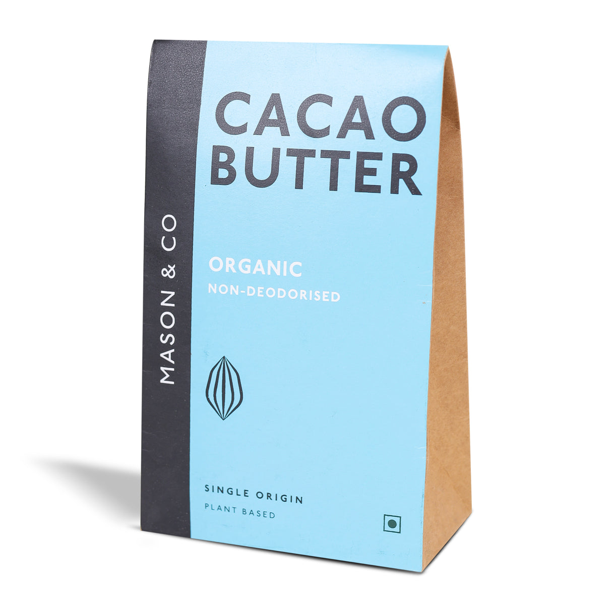 Mason & Co. Non-Deodorised Organic Cacao Butter, 200g [Organic Cacao, Gluten Free, Soy Free, Plant-based]