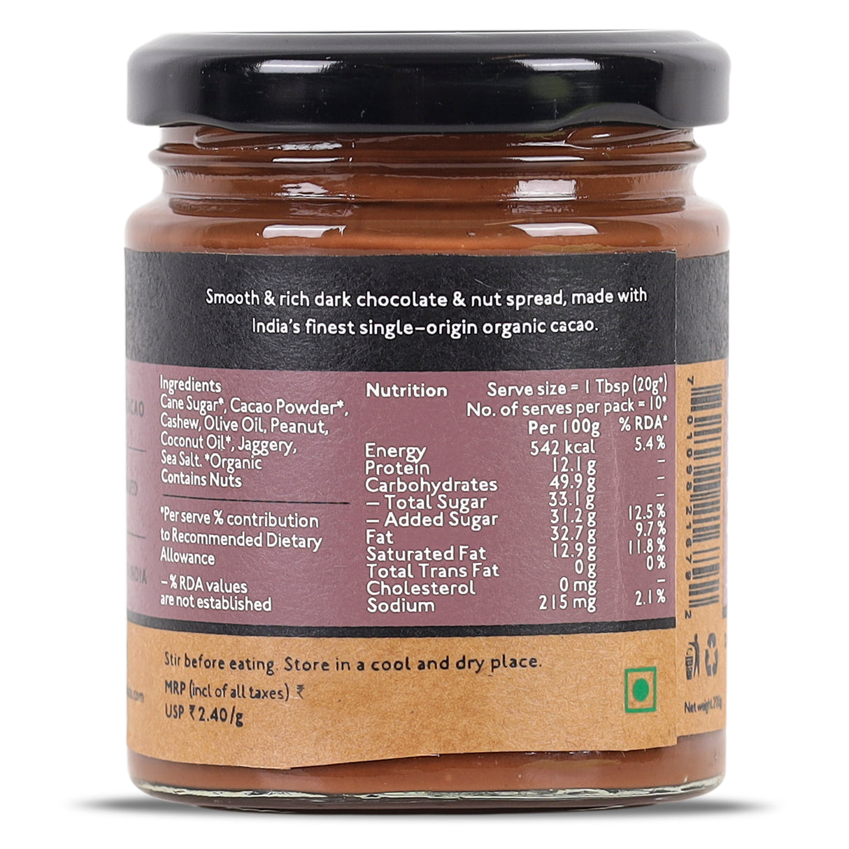 Mason & Co. Cacao & Nut Chocolate Spread, 200g