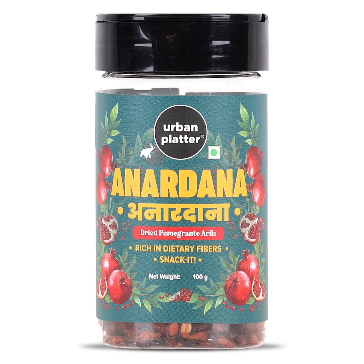 Urban Platter Anardana, 100g [Dried Pomegranate Arils, Healthy Snacks, Naturally sweet, Superfood goodness]