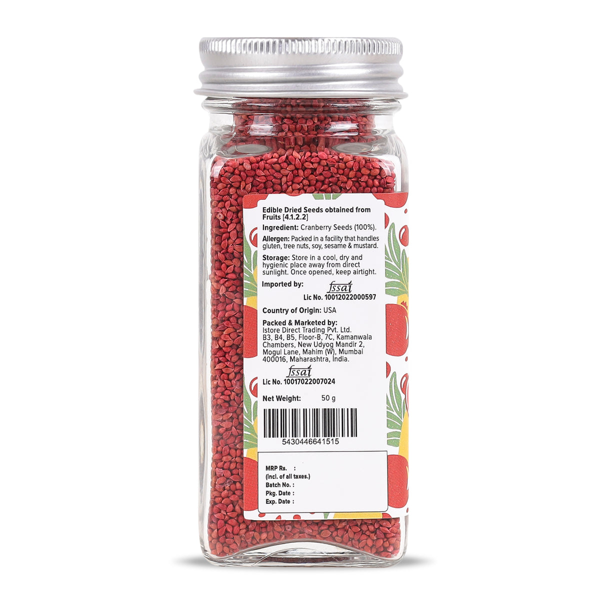 Urban Platter Cranberry Seeds, 50g [Rich in Omegas, Rich in Antioxidants, Superfood]