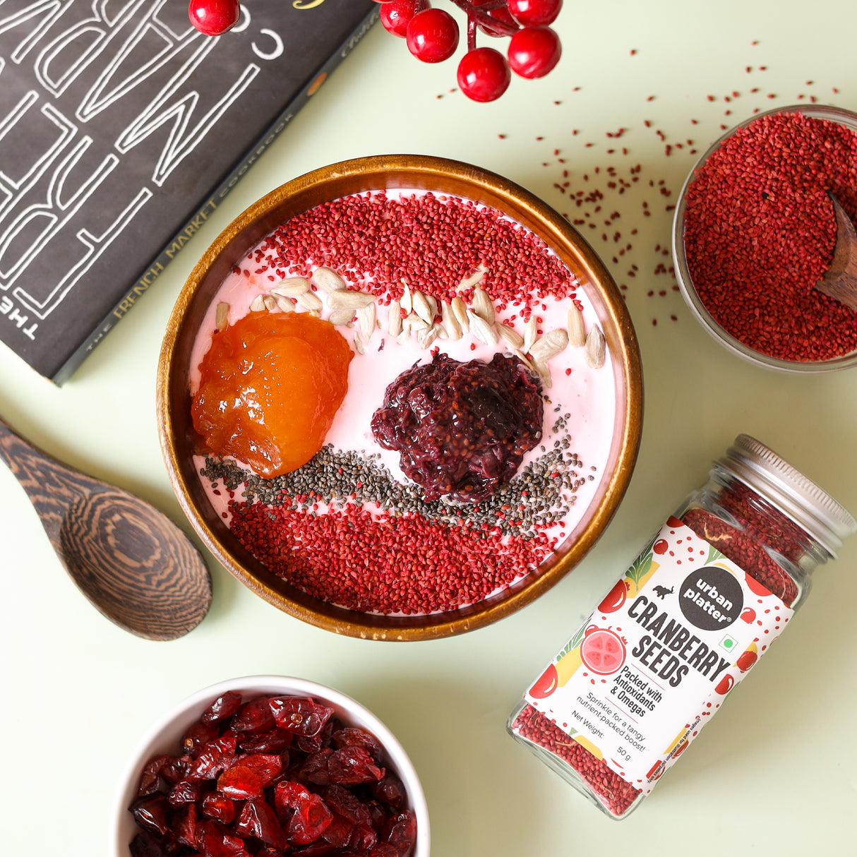 Urban Platter Cranberry Seeds, 50g [Rich in Omegas, Rich in Antioxidants, Superfood]