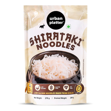 Urban Platter Shirataki Noodles, 270g (Keto-Friendly | Low-Carb | Fat-Free | Gluten-Free | Ultra-Low Calorie Konjac Miracle Noodles)