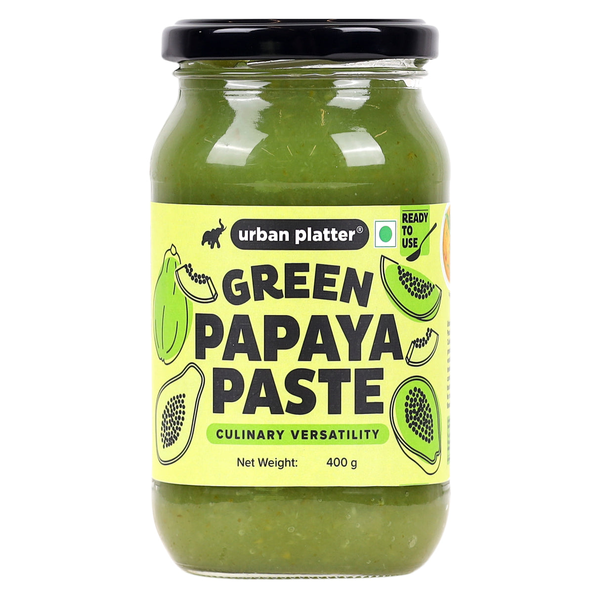 Urban Platter Raw Papaya Paste, 400g / 14 oz [Premium Quality, Natural Meat Tenderizer]