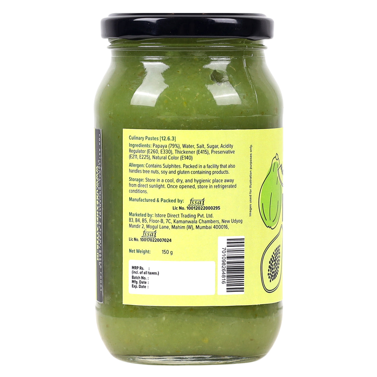 Urban Platter Raw Papaya Paste, 400g / 14 oz [Premium Quality, Natural Meat Tenderizer]