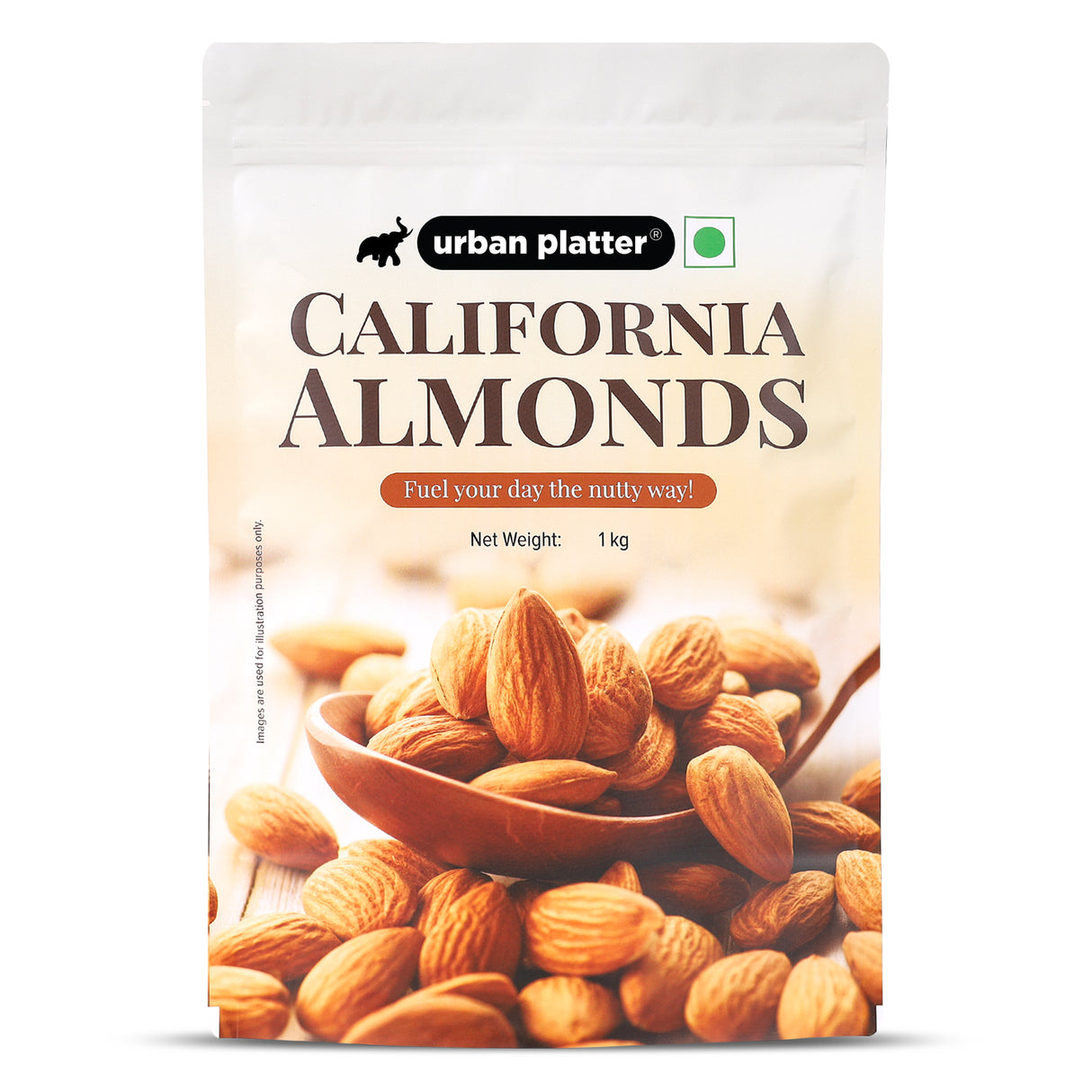 Urban Platter Raw California Almonds, 1kg (Rich in Fibre | Rich in Protein)