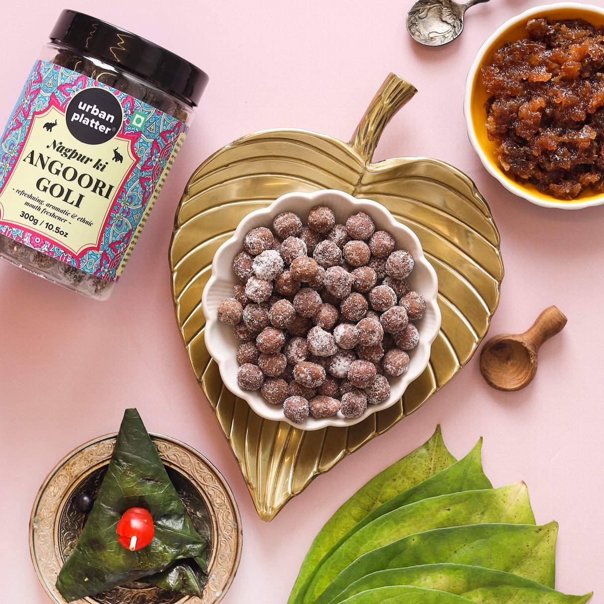 Urban Platter Nagpur ki Angoori Goli Mukhwas, 300g [Mouth Freshener, Digestive, After-Meal Snack]