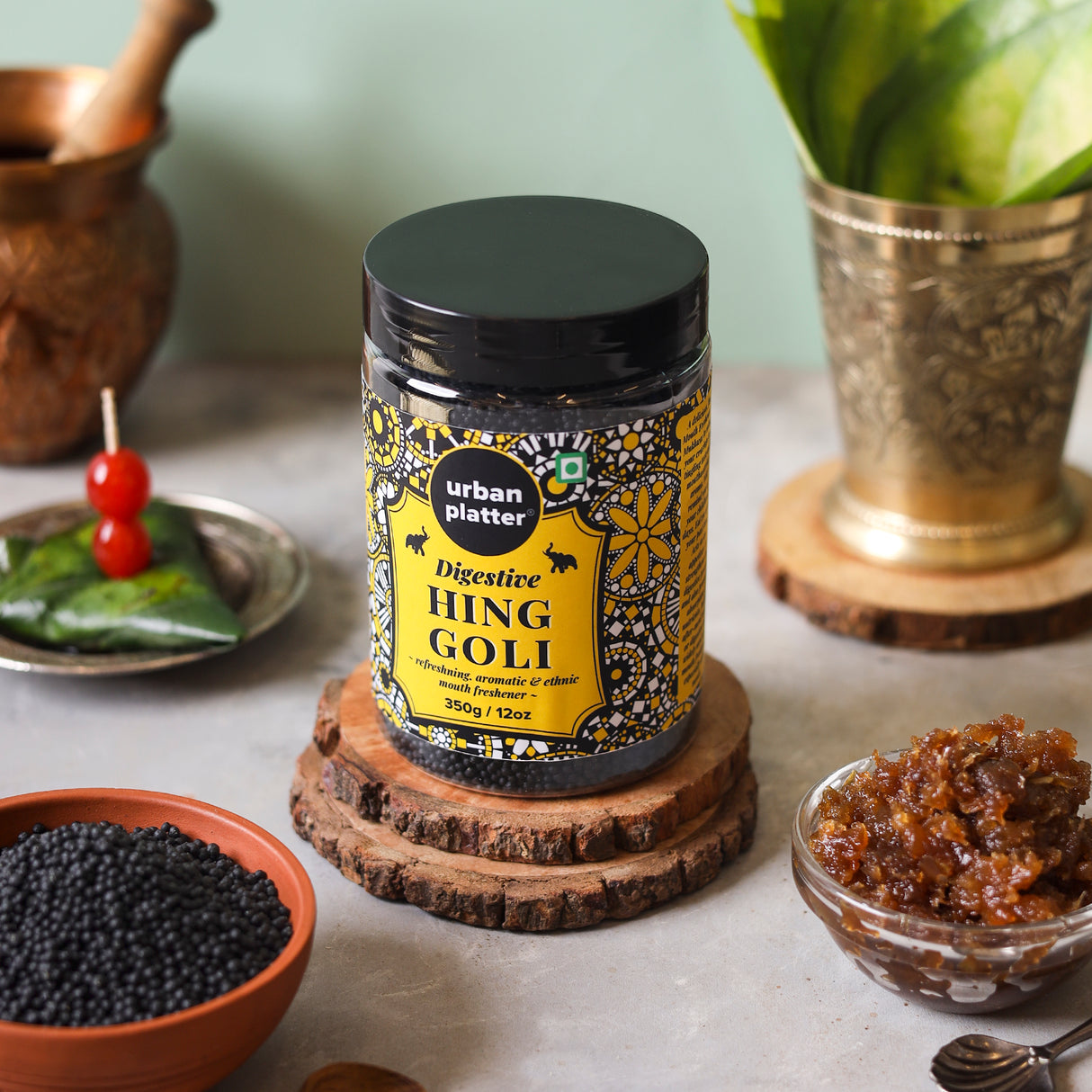 Urban Platter Digestive Hing Goli Mukhwas, 350g [Mouth Freshener, After-Meal Snack]