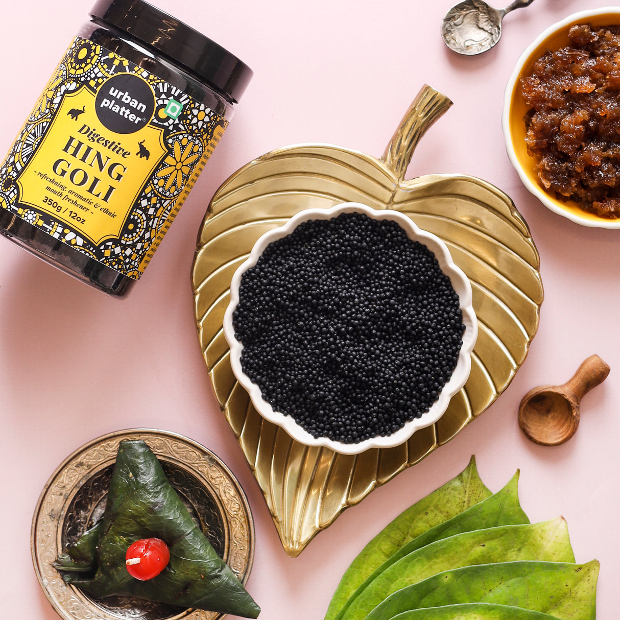 Urban Platter Digestive Hing Goli Mukhwas, 350g [Mouth Freshener, After-Meal Snack]