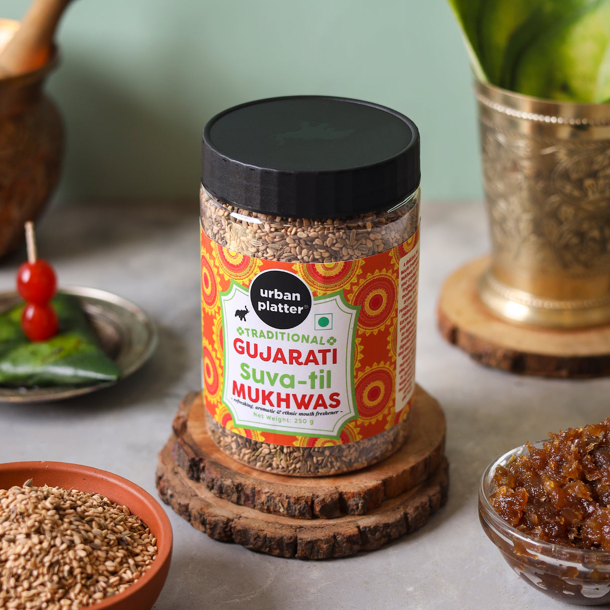 Urban Platter Traditional Gujarati Suva-till Mukhwas, 250g (Mouth Freshener | Digestive | After-Meal Snack | Rich in Fibre)