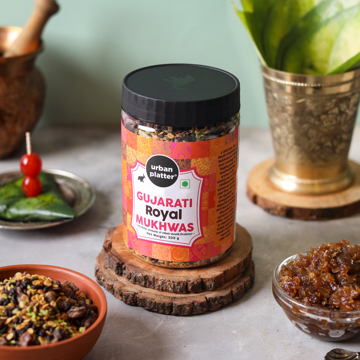 Urban Platter Traditional Gujarati Royal Mukhwas, 300g (Mouth Freshener | Digestive | After-Meal Snack | Rich in Fibre)