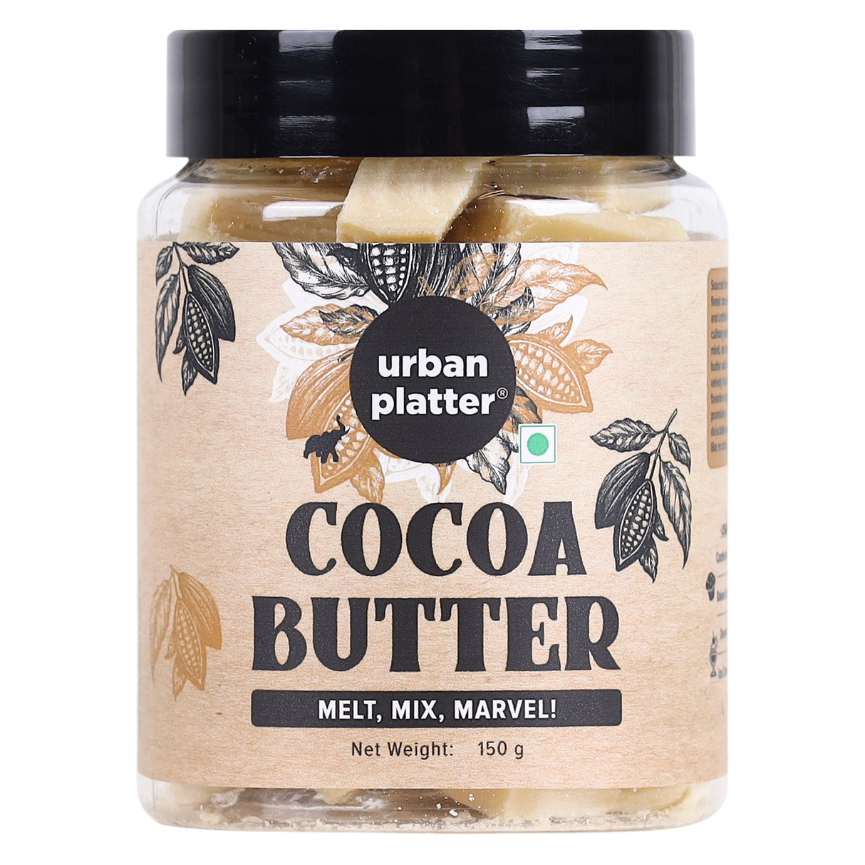 Urban Platter Pure Cocoa Butter, 150g