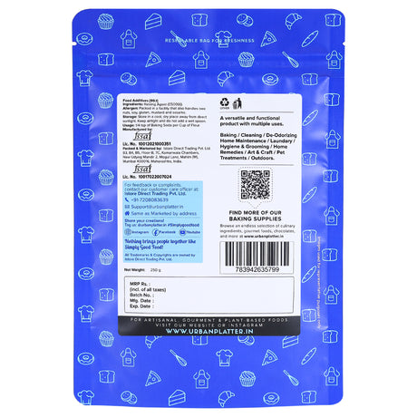 Baking Soda, 250g (Food-Grade Sodium Bicarbonate | Baking & Cooking Essential | Multi-Use Cleaner)