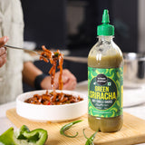 Green Sriracha Hot Chilli Sauce – 500g | Spicy & Tangy Green Chilli Sauce | Thai-Inspired Sriracha for Dipping, Cooking & Marinades
