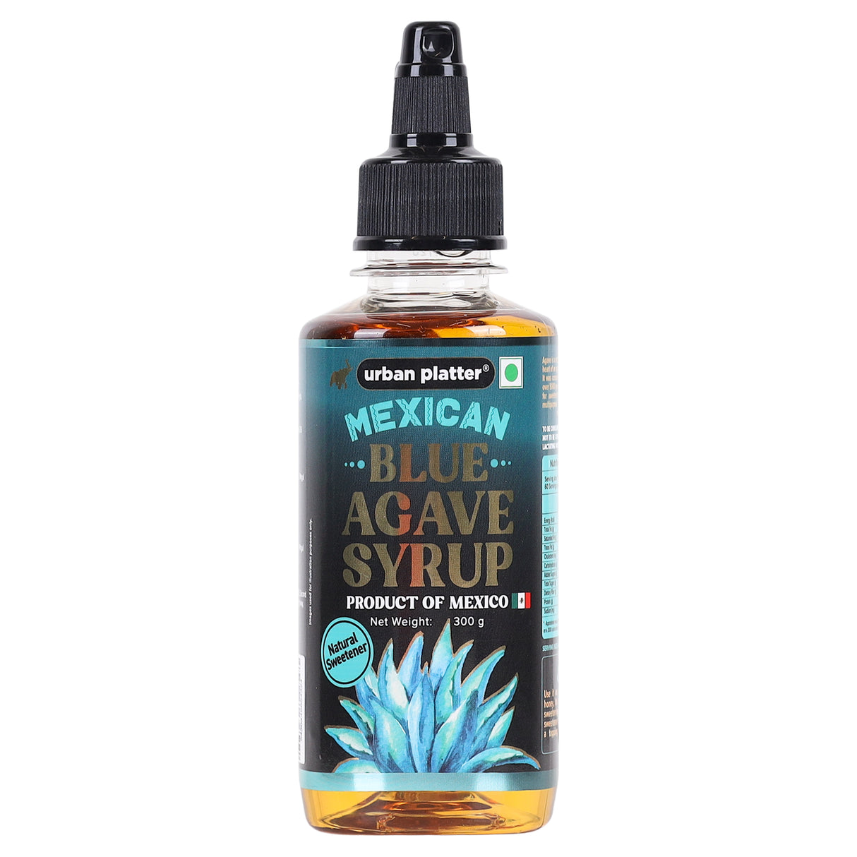 Urban Platter Mexican Blue Agave Syrup, 300g (Plant-Based Sweetener | Low Glycemic Index | Additive-Free)