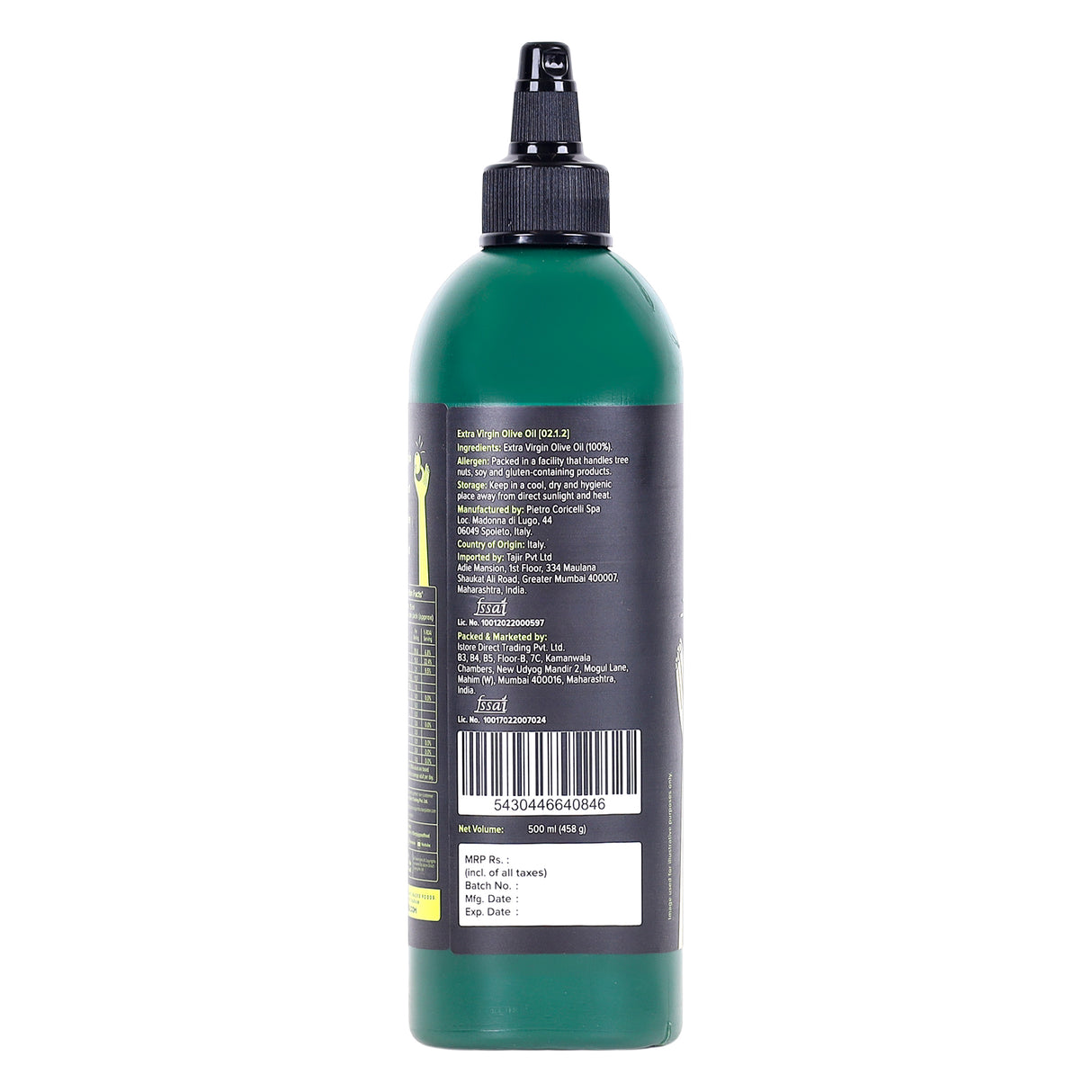 Urban Platter Extra Virgin Olive Oil in Squeezy Bottle, 500ml [Product of Italy | Convenient Squeezable Bottle | Argemone Oil Free]