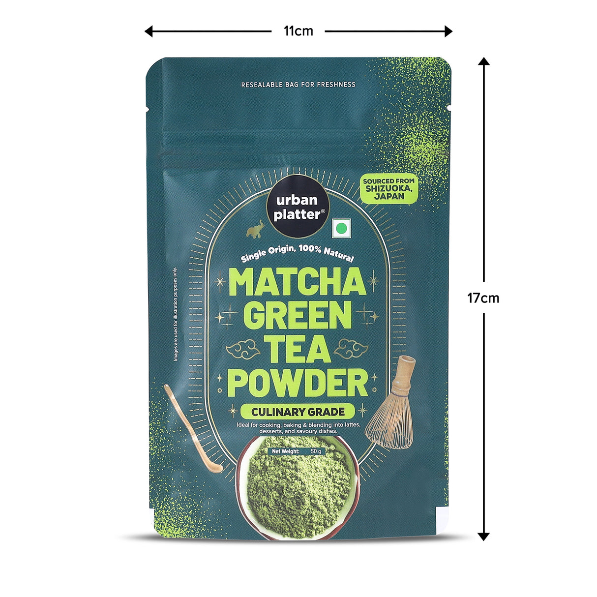 Urban Platter Japanese Culinary-grade Matcha Green Tea Powder, 50g (Sourced from Shizuoka, Japan | Stone-Ground)