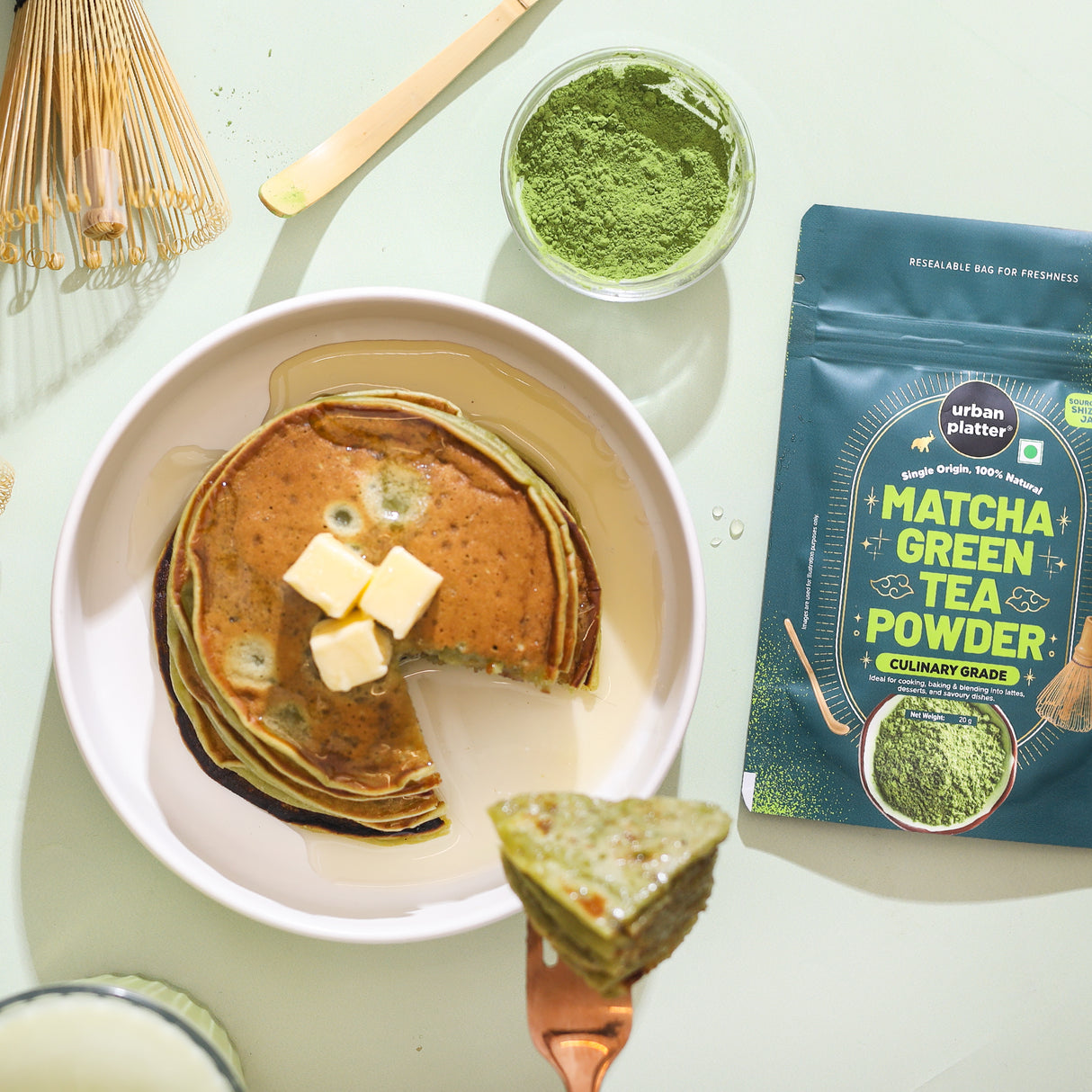 Urban Platter Japanese Culinary-grade Matcha Green Tea Powder, 50g (Sourced from Shizuoka, Japan | Stone-Ground)