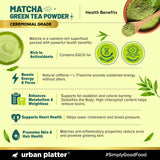 Urban Platter Japanese Ceremonial-grade Matcha Green Tea Powder, 20g (First-harvest leaves | Premium-grade | Stone-Ground | Antioxidant-rich)