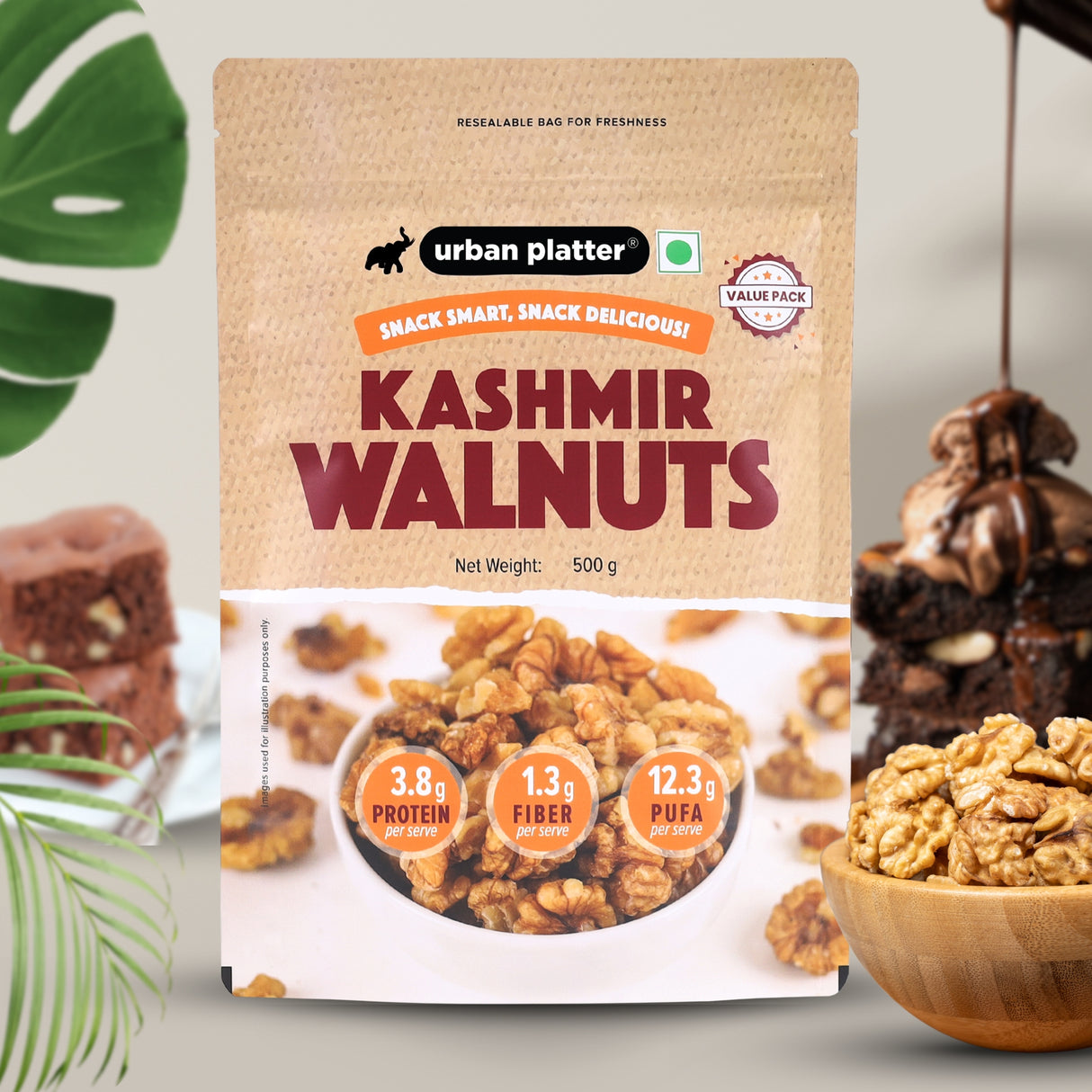 Urban Platter Shelled Kashmir Walnuts, 500g