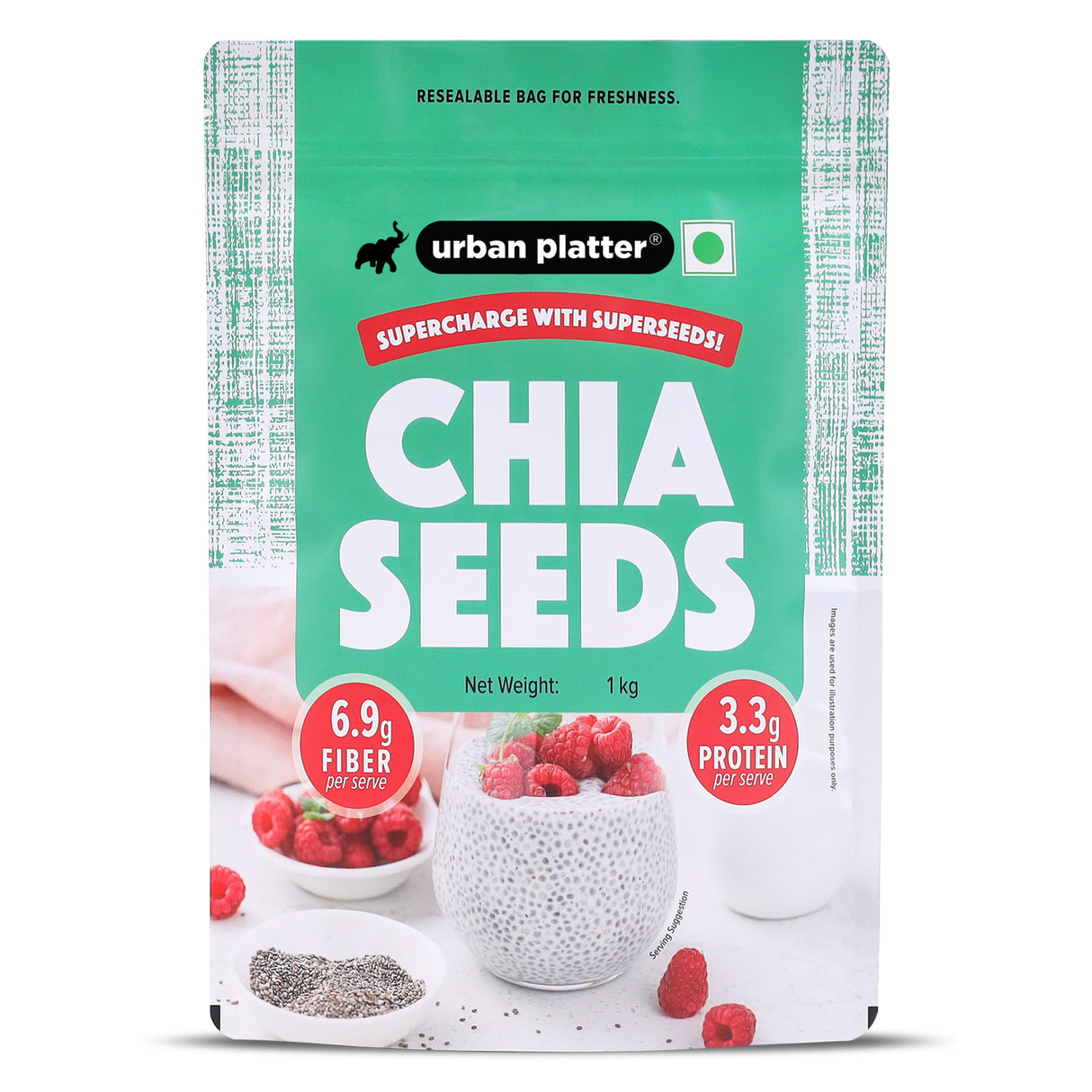 Urban Platter Black Chia Seeds, (Rich in Omega-3, Fibre & Protein | Superfood)