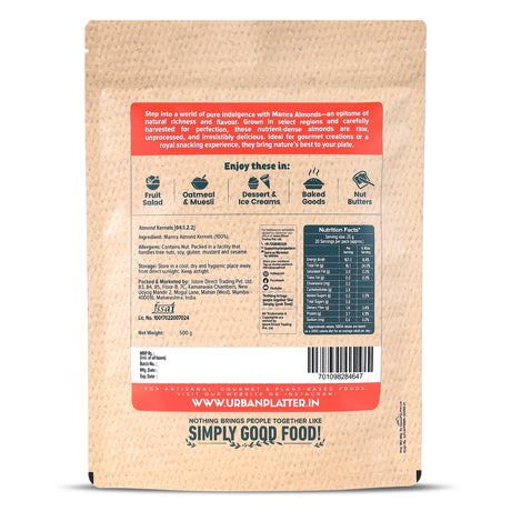 Urban Platter Jumbo Mamra Almonds, 500g (Superior Variety | Nutrient-Dense | Rich in Protein & Healthy Fats)
