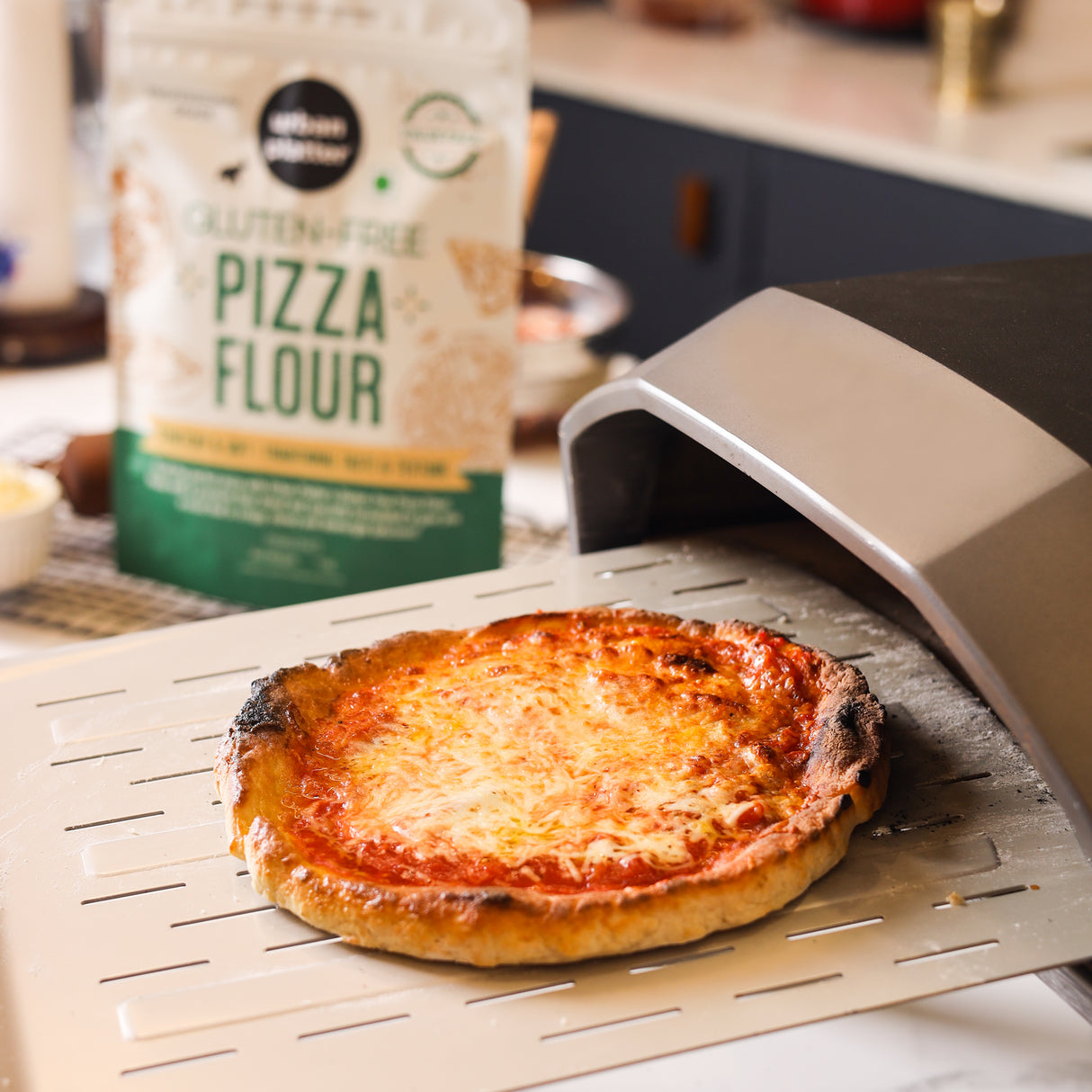 Urban Platter Gluten-Free Pizza Flour, 1kg [Professional Grade | Made with Rice, Millets & Tapioca | Soft, Stretchy Dough for Crispy & Chewy Crust]
