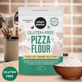 Urban Platter Gluten-Free Pizza Flour, 1kg [Professional Grade | Made with Rice, Millets & Tapioca | Soft, Stretchy Dough for Crispy & Chewy Crust]