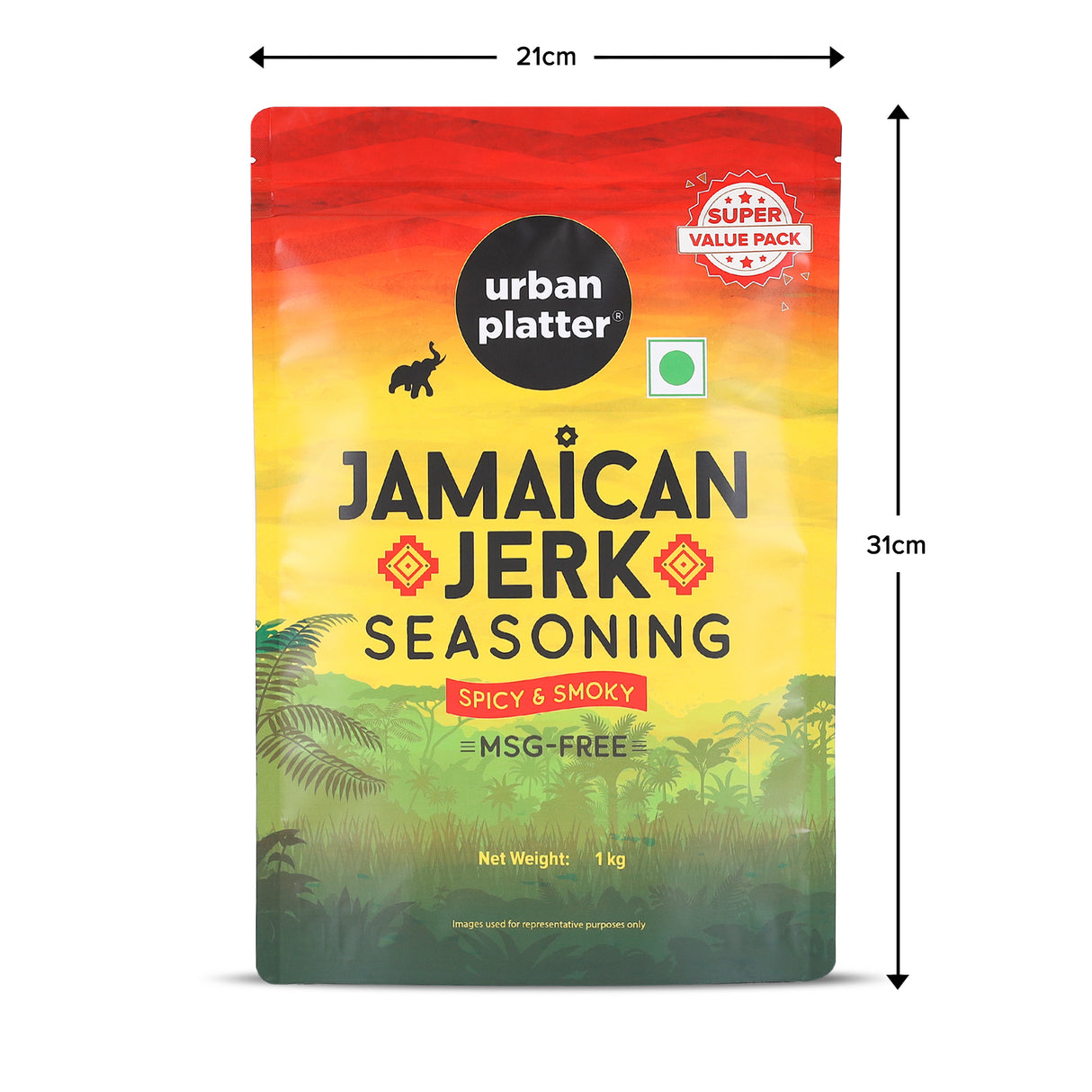 Jamaican Jerk seasoning, 1kg (Bold and Spicy Caribbean Blend | Perfect for Marinades, Grilling and Roasting, Super-Value Pack)