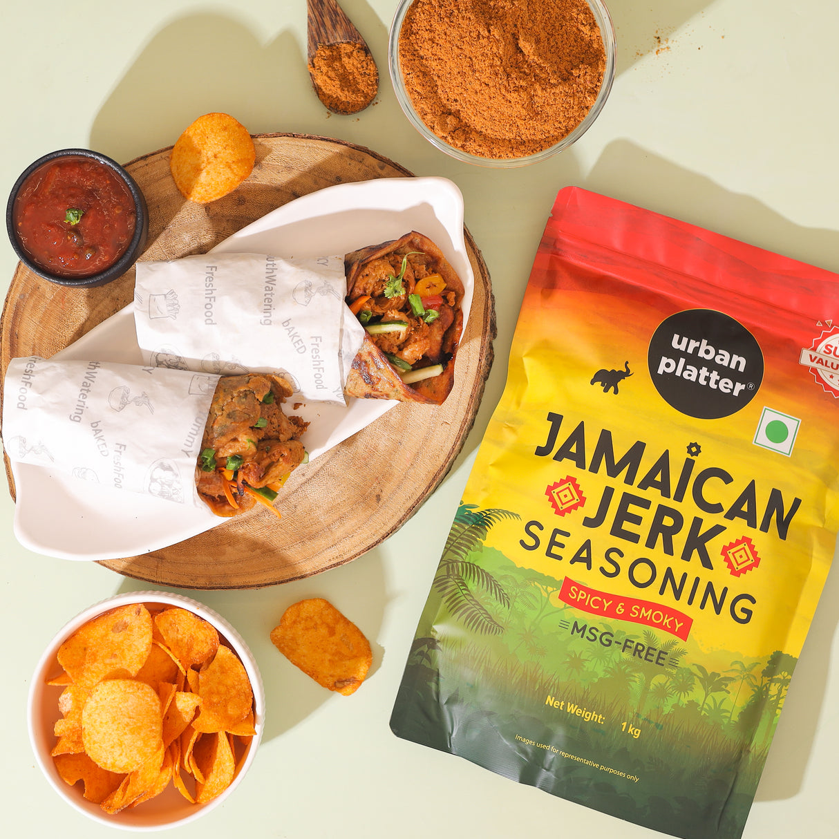 Jamaican Jerk seasoning, 1kg (Bold and Spicy Caribbean Blend | Perfect for Marinades, Grilling and Roasting, Super-Value Pack)