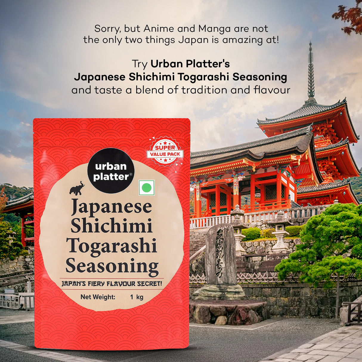 Urban Platter Japanese Shichimi Togarashi Seasoning, 1 Kg (An all-purpose seasoning, Spicy, Flavourful, Seasoning for Snacks, Signature Japanese Spice Blend)